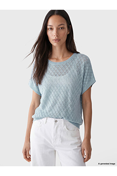 LC Waikiki Openwork Short Sleeve Women's Knitwear Sweater