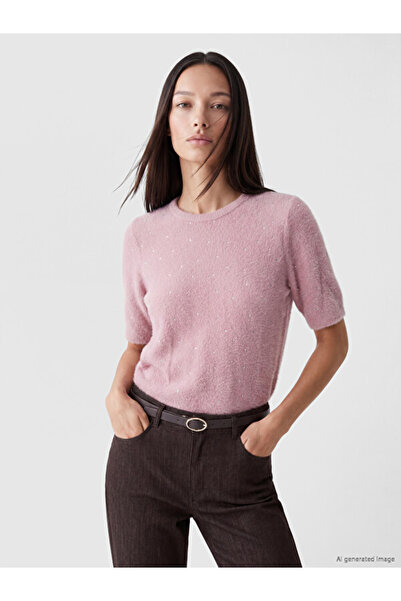LC Waikiki Crew Neck Women's Knitwear Sweater with Stones