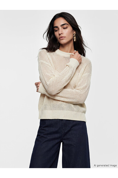 LC Waikiki Crew Neck Openwork Women's Knitwear Sweater