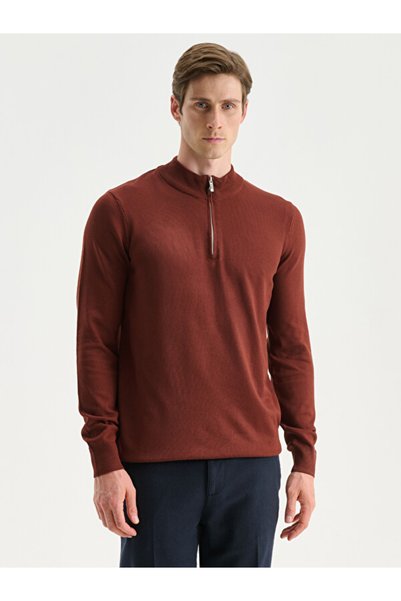 LC Waikiki Mock Neck men's knit sweater