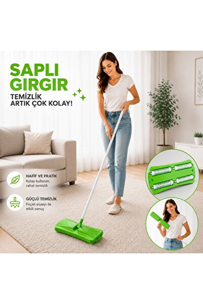 Genel Markalar 4 Fırçalı Plastik Saplı Gırgır Süpürge