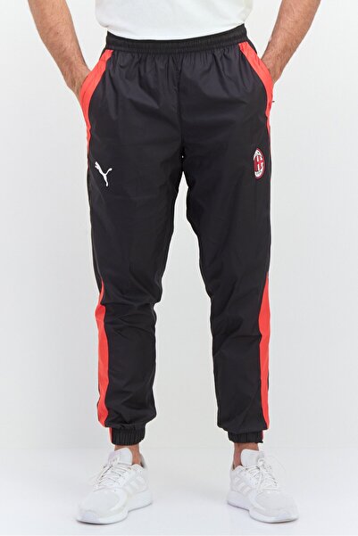 Puma Men Sportswear Fit Brand Logo Running Track Pants, Black