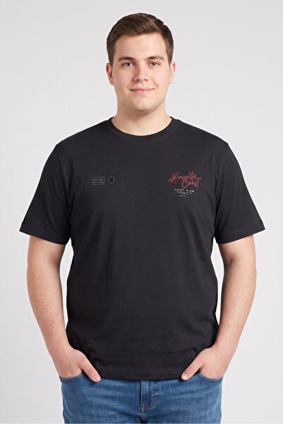 883 Police Men Crew Neck Short Sleeve Graphic Print T-Shirt, Black