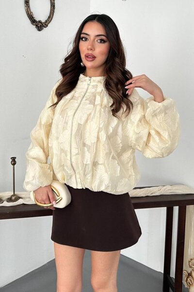 LUMU Beige Patterned Jacket