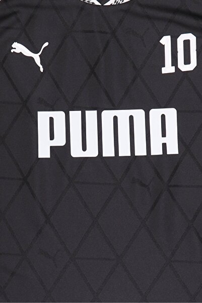 Puma قميص تدريب نسائي بأكمام قصيرة وقصة مريحة، باللون الأسود