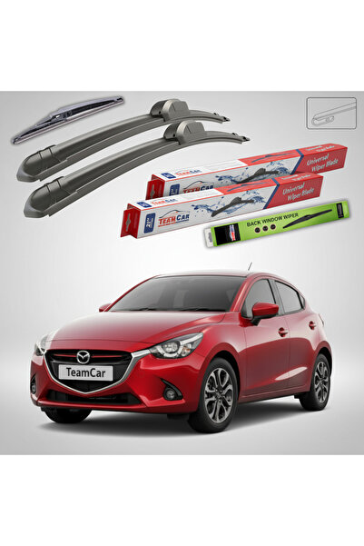 TEAMCAR Υαλοκαθαριστήρες Mazda 2 DJ 2014-2019 |   Σετ Εμπρός και Πίσω Επίπεδω...