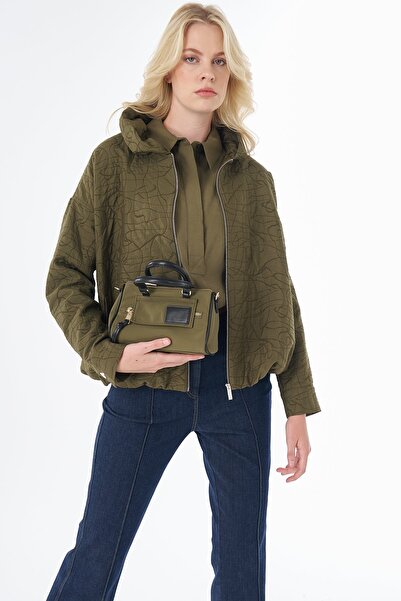 Kayra Quilted Short Jacket Khaki