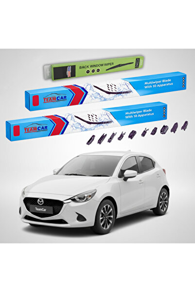 TEAMCAR Υαλοκαθαριστήρες Παρμπρίζ Mazda 2 DJ Facelift 2023-2026 Εμπρός και Πί...