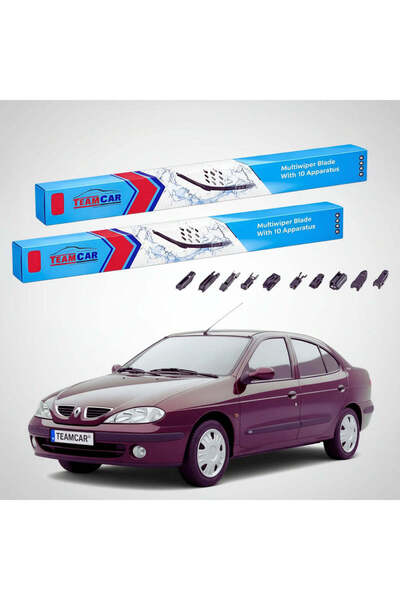 TEAMCAR Wipers Renault Megane I Classic Sedan 1996-2003 | Front Set Flat Prem...