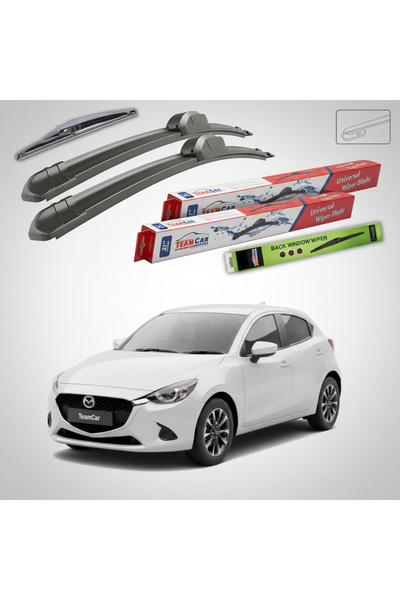 TEAMCAR Υαλοκαθαριστήρες Mazda 2 DJ Facelift 2023-2026 Εμπρός και Πίσω Σετ Επ...