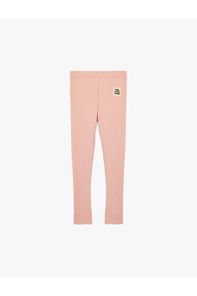 Koton Ribbed Cotton Leggings with Elastic Waistband