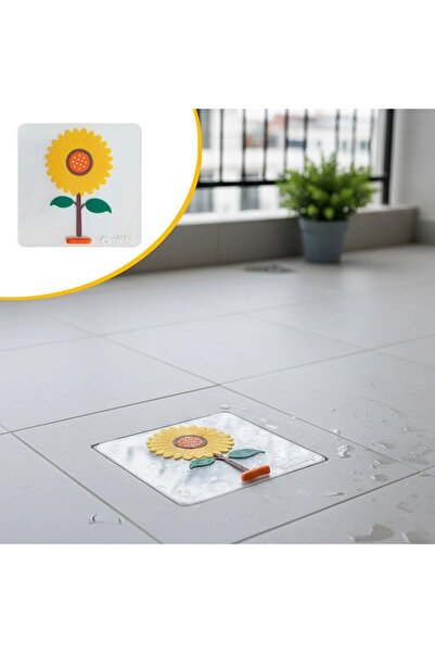 shopwave Sunflower Design Drain Odor Preventer – Silicone Sink Drain Mat (5047)