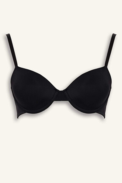 DeFacto G4376Axbk81 Black Micro Covered Padded Underwire T-Shirt Bra Fall in ...