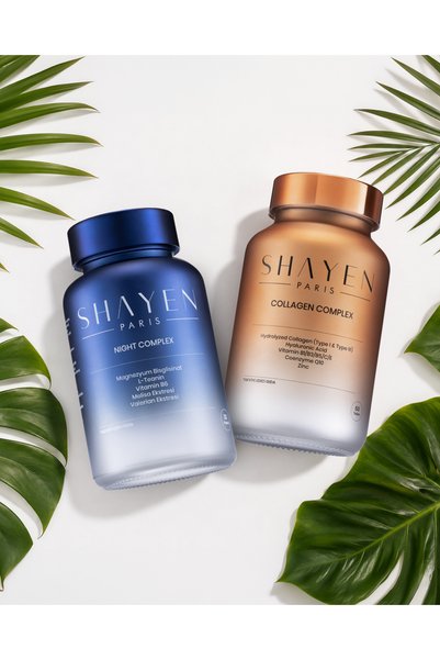 Shayen Paris Morning & Evening Longevity Supplement Set ™ , Holistic Food Supplement for Inner Beauty, Collagen Complex ™   L Night Complex ™   Stress-Free Sleep Regulator I Stress-Free, Comfortable
