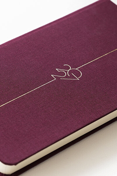 Matt Notebook 2027 Year Weekly Linen 9X17 cm Pocket Agenda 12 Months Burgundy