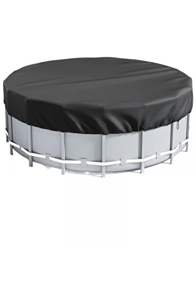 Noonedibs Prelată Rotundă pentru Piscină de 14 ft, Husă Solară din Țesătură O...