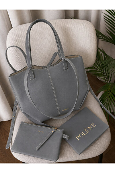 polene Women's Gray Shoulder Bag, Master High Quality, Elegant and Practical ...