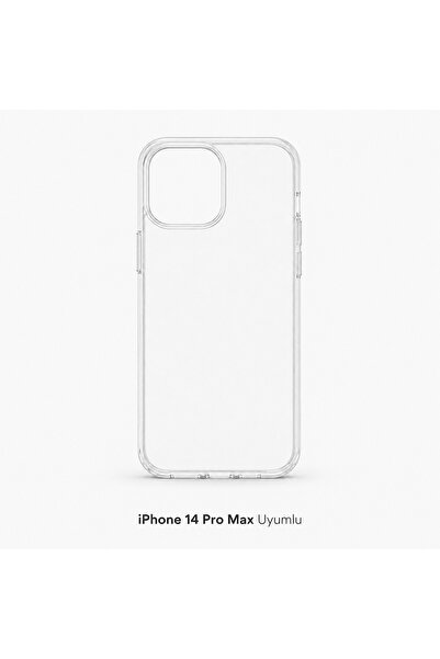 iPhone 14 Pro Max Uyumlu Şeffaf Silikon Telefon Kılıfı