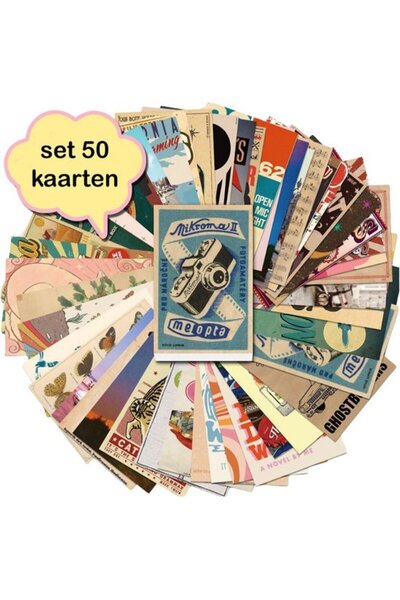 Morvena Picks Set de 50 de felicitări diferite stil retro - cărți poștale - b...