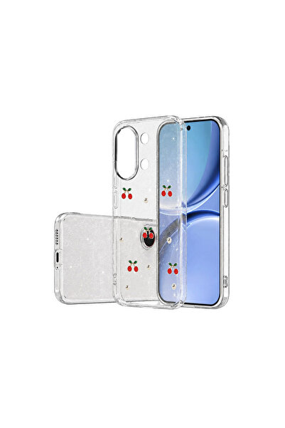 Nezih Case Xiaomi Poco X8 Pro Max Uyumlu Şeffaf Simli Metal Detaylı Zarif Kılıf