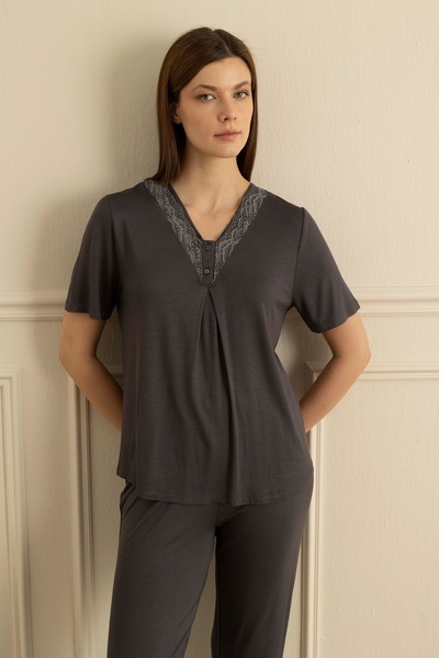 Sevim 18052 SET DE PIJAMALE CU MÂNECĂ SCURTĂ PENTRU FEMEI