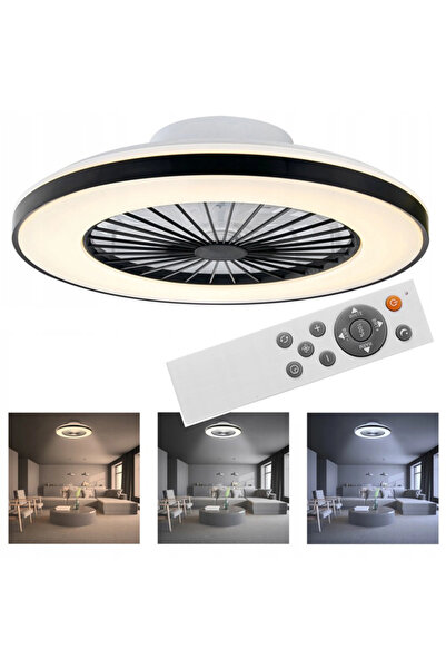 MasterLED Plafonieră LED, ventilator inclus, 55W, 2520 lm, 3000K-5500K, telec...