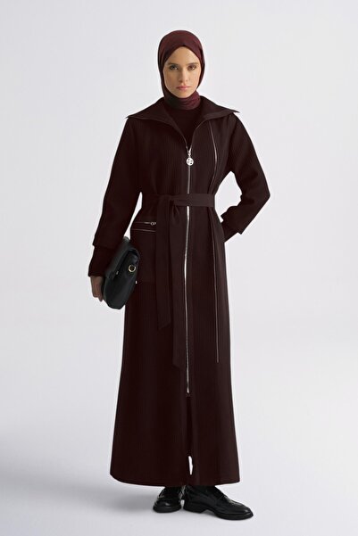 Armine Pocket Detailed Overcoat Brown