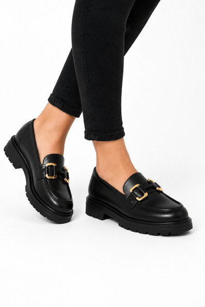 Jagulep Γυναικεία casual παπούτσια με ανατομικό κούμπωμα, ΜΑΥΡΑ