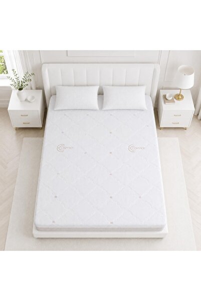 Euro Sleep 25 cm Gel Memory Foam Mattress with Copper-Infused Fabric Cover – Cooling Comfort, Removable Washable Cover