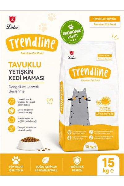 Trendline Tavuklu Yetişkin Kedi Maması 15 KG