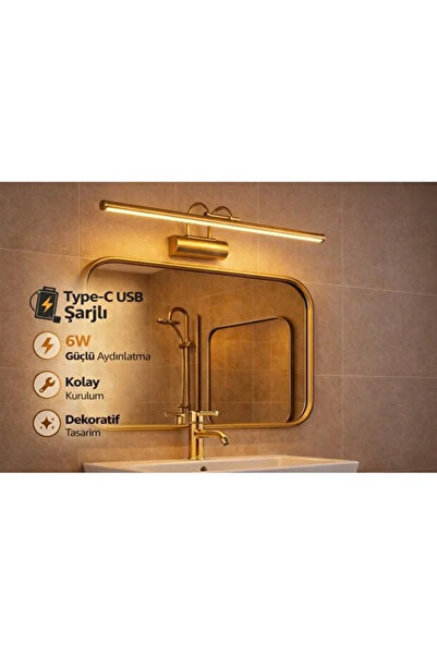 FKLIGHT 50CM / USB Sarjlı Resim / Tablo / Ayna Üstü / Banyo / Ledli Aplik Flü...