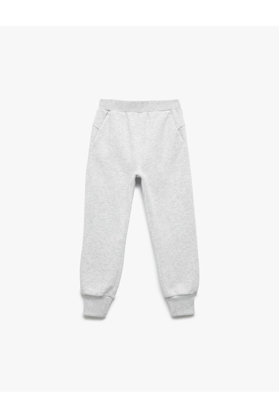Koton Kids Girl's Basic Jogger School Sweatpants with Ruffle Pocket Detail