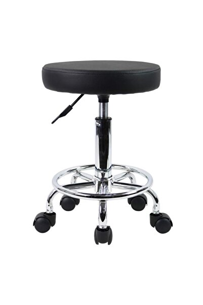 Diason Rolling Stool Low Roller Seat PU Leather, Rolling Chair Height Adjusta...