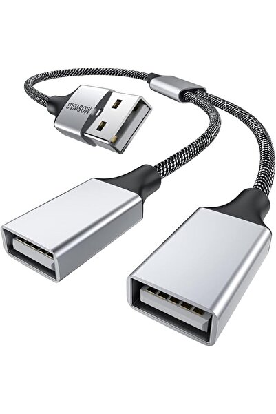 GENERAL MOSWAG USB Splitter, USB Male to 2Female Adapter, Dual Female to Male...