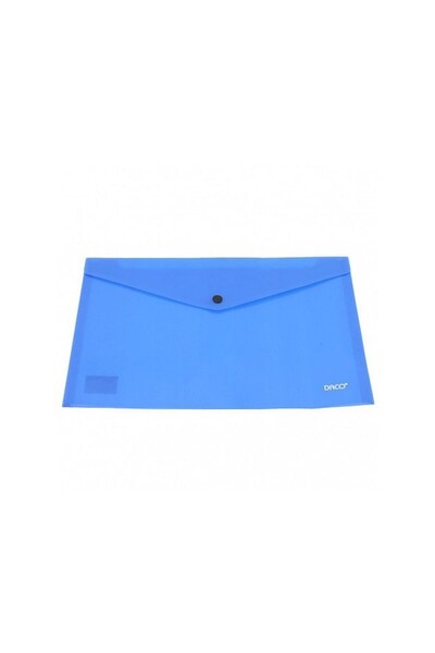 daço Envelope-style folder with clasp, A4 format, blue plastic