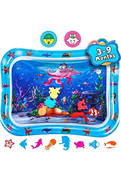 Qadro Jestilo Inflatable Tummy Time Water Mat Baby – Sensory Play Mat for Inf...