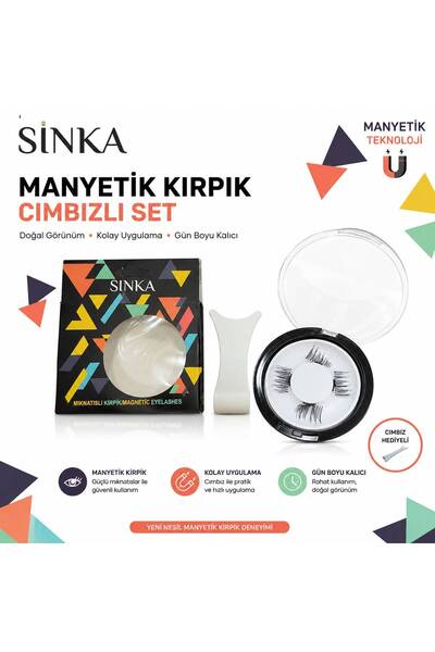 SİNKA MIKNATISLI TAKMA KİRPİK TUTUCU APARAT İLE BİRLİKTE SET S-01