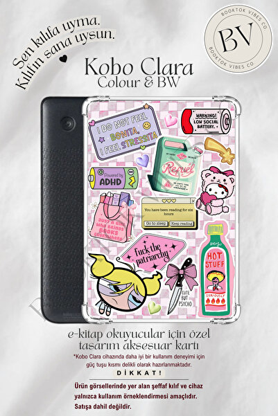 BookTok Vibes Co. Colorful Stickers Bookish Renkli Sticker Kolaj Insert - Kin...