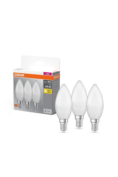 OEM Bec LED Osram Lumanare B40 E14 4.9 W 470 lm lumină caldă 2700 K - 3 buc.