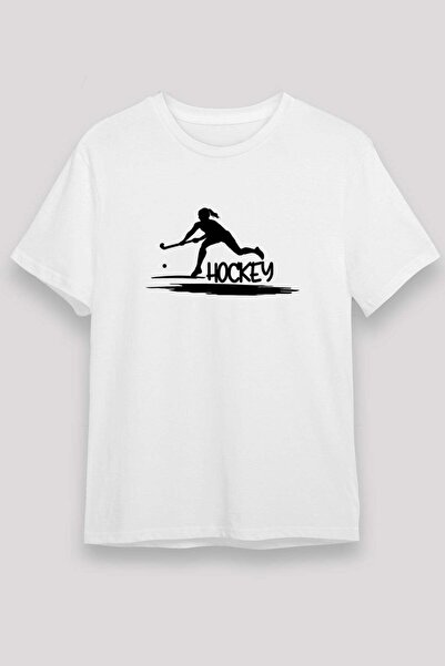 Darkhane Field Hockey Printed Unisex White T-Shirt - Tshirt