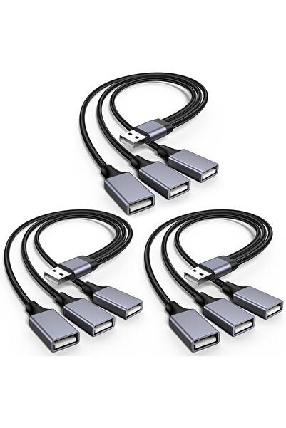 GENERAL موزع USB 1 إلى 3 منافذ، موصل USB ذكر إلى 3 أنثى، محول USB على شكل Y، ...