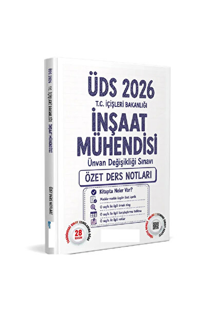 Data Yayınları 2026 ÜDS T.C. İçişleri Bakanlığı İnşaat Mühendisi Özet Ders No...