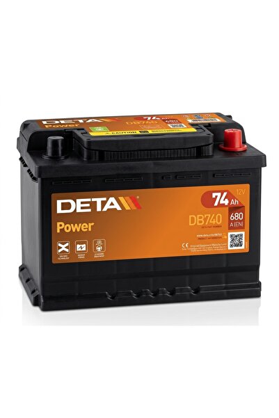 EXIDE DETA Power DB740 12V 74Ah 680A (EN) Oto Aküsü