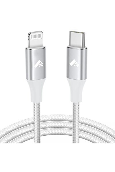Aioneus كابل USB C إلى Lightning بطول 2 متر، كابل شحن آيفون معتمد من MFi