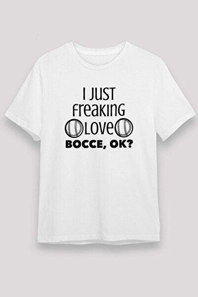Darkhane Bocce Printed Unisex White T-Shirt - Tshirt