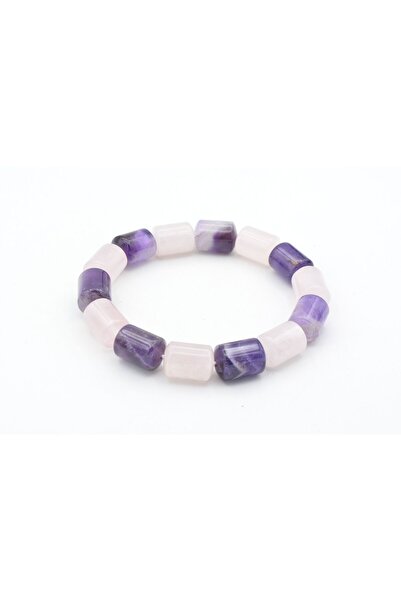Murty99 Genuine Natural Capsule Model Pink Quartz Amethyst Bracelet