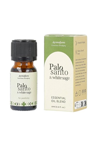 Aromafume Ulei esential Palo Santo&Salvie Alba, Aromafume, 10 ml, aroma lemno...