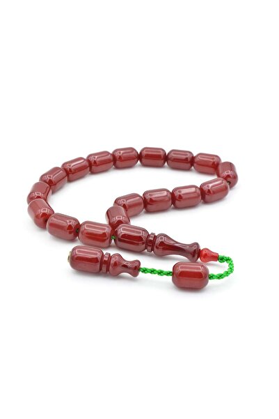 Murty99 Zeyzun Signed Capsule Dark Red Crimped Amber Efe Mascot Prayer Beads
