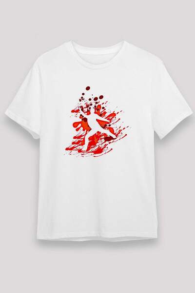 Darkhane Ice Skating Printed Unisex White T-Shirt - Tshirt