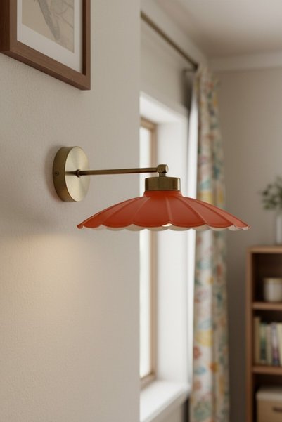 Bamyum Risso Orange Flat Body Sconce Metal Rustic E27 Single Cafe Boutique Lamp Lighting